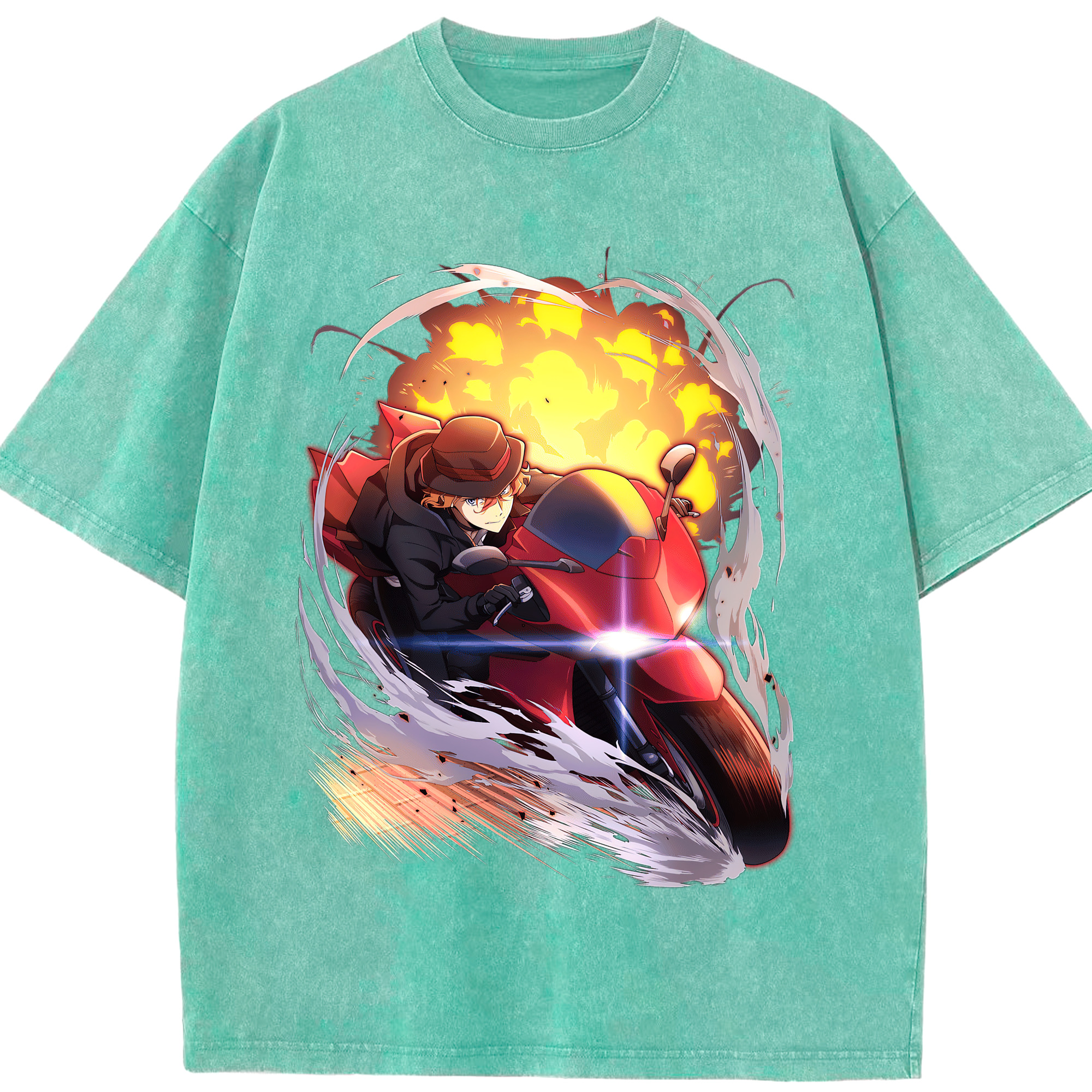 （画像用） 文豪ストレイドッグス Bungo Stray Dogs 綿100% ヴィンテージ風 半袖Tシャツ（フロントプリント）